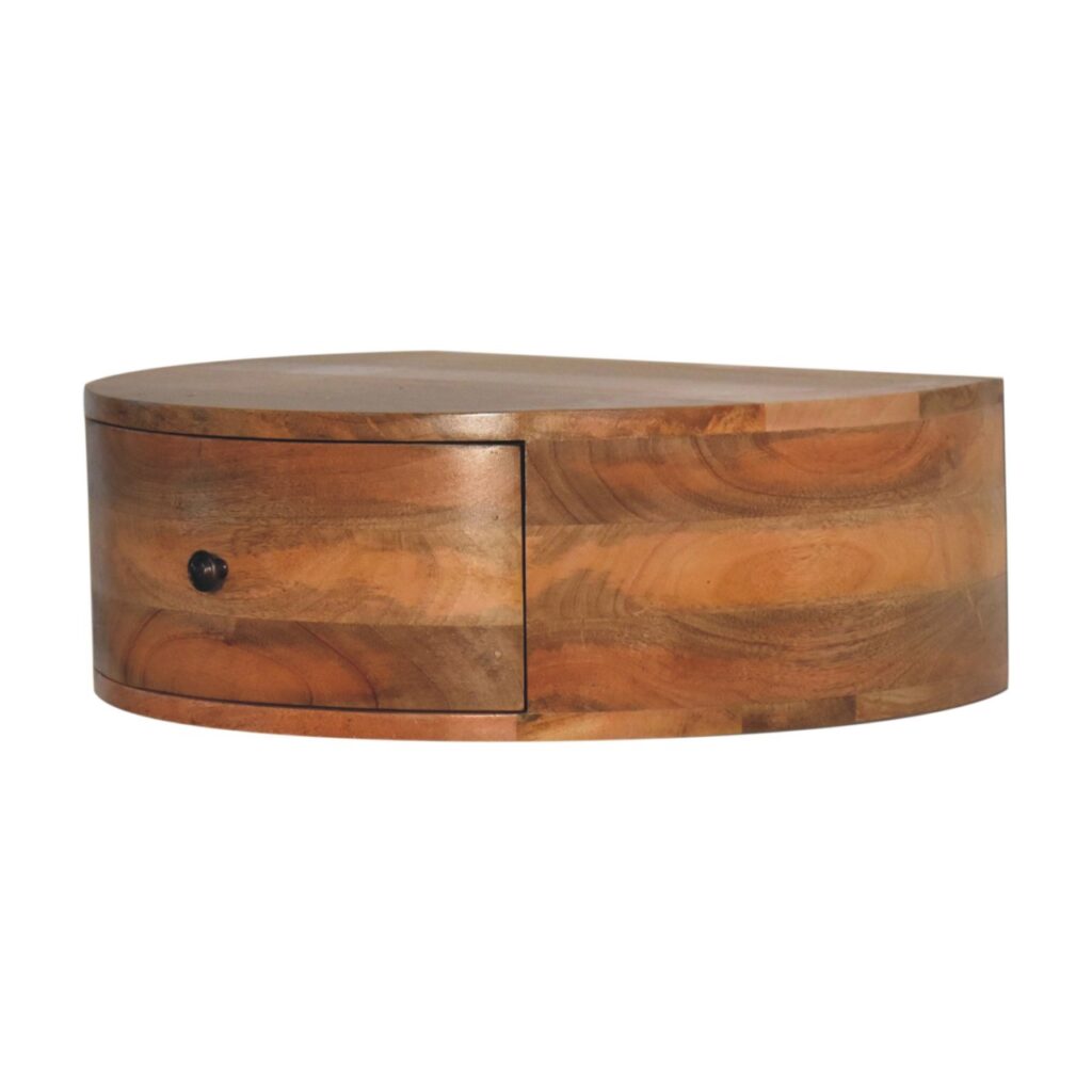 Large Wall Mounted Rounded Bedside - Image 4