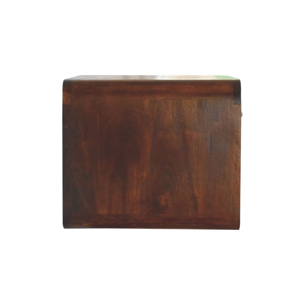 Large Chestnut Curve Floating Bedside - Image 8