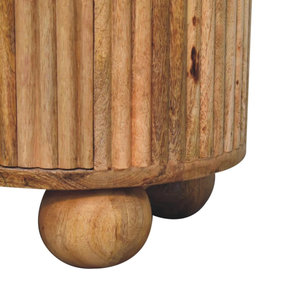 Soba Ball 3 Drawer Bedside - Image 8