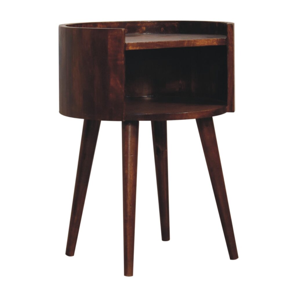 Chestnut Round Open Slot Bedside - Image 4