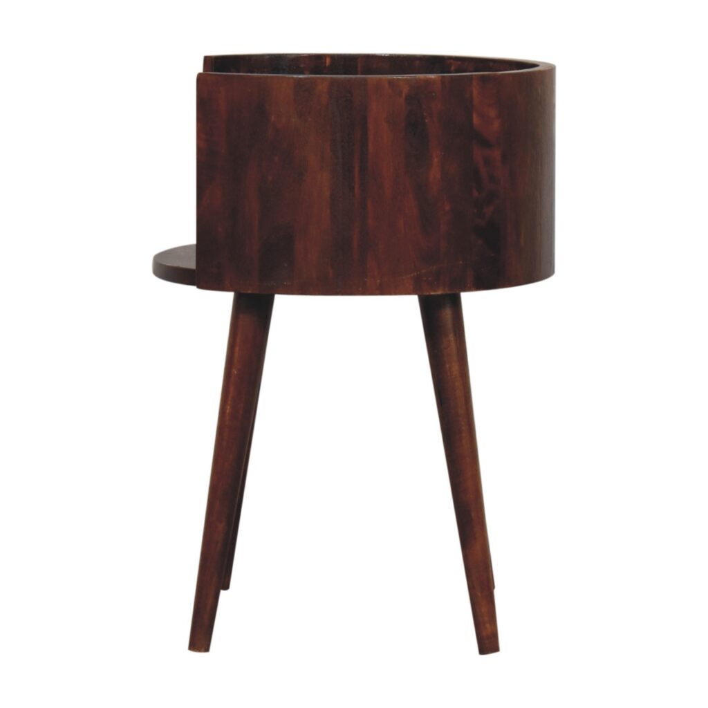 Chestnut Round Open Slot Bedside - Image 8