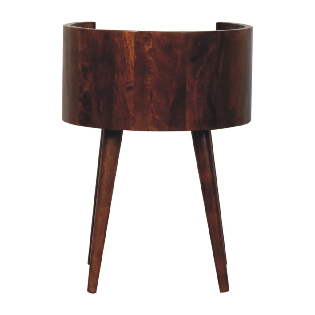 Chestnut Round Open Slot Bedside - Image 9