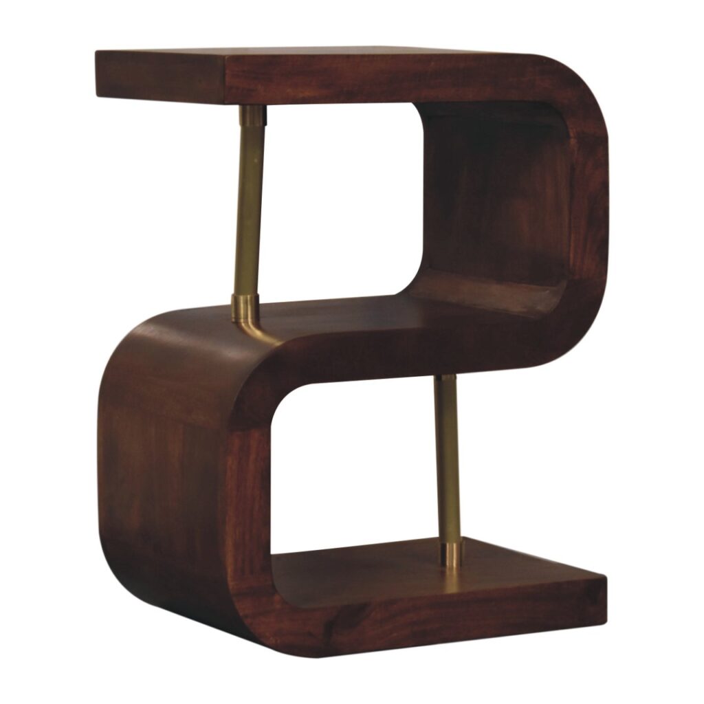 S-curve Brass Bedside - Image 3