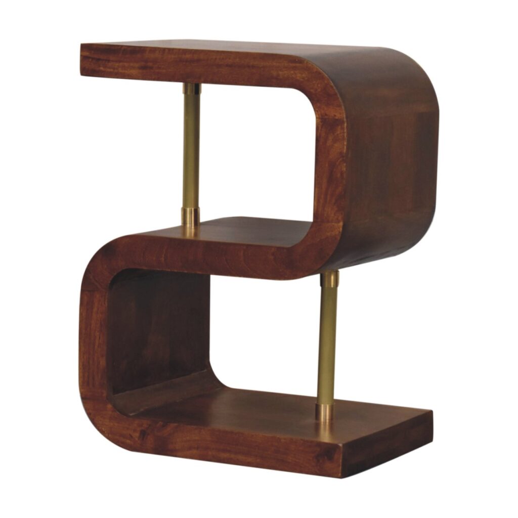 S-curve Brass Bedside - Image 4