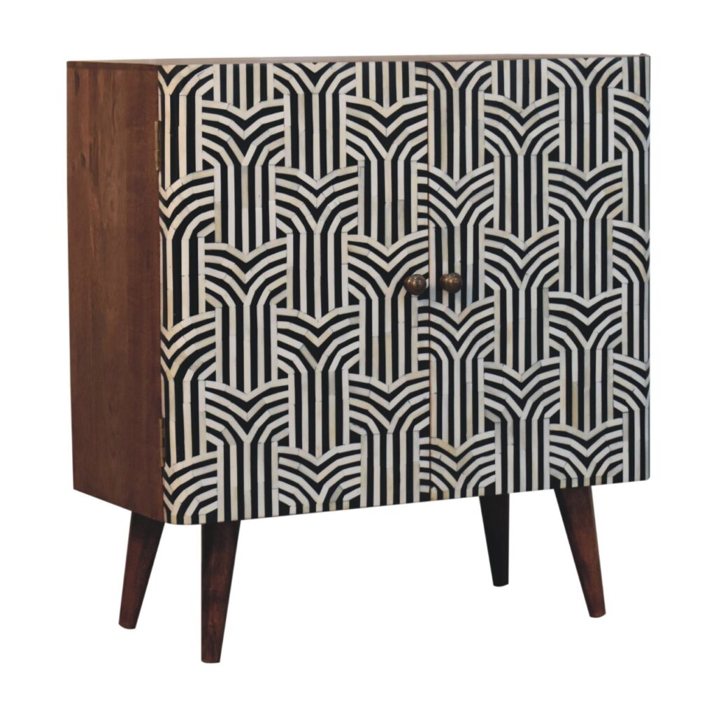 Honey Caramel Edessa Bone Inlay Cabinet - Image 3