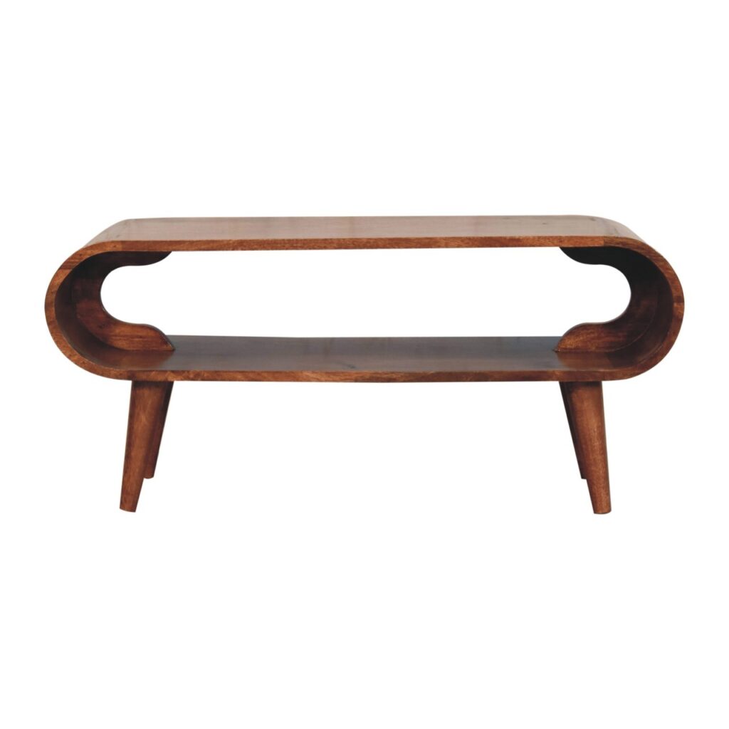 Amaya Nordic Style Honey Caramel Coffee Table - Image 2