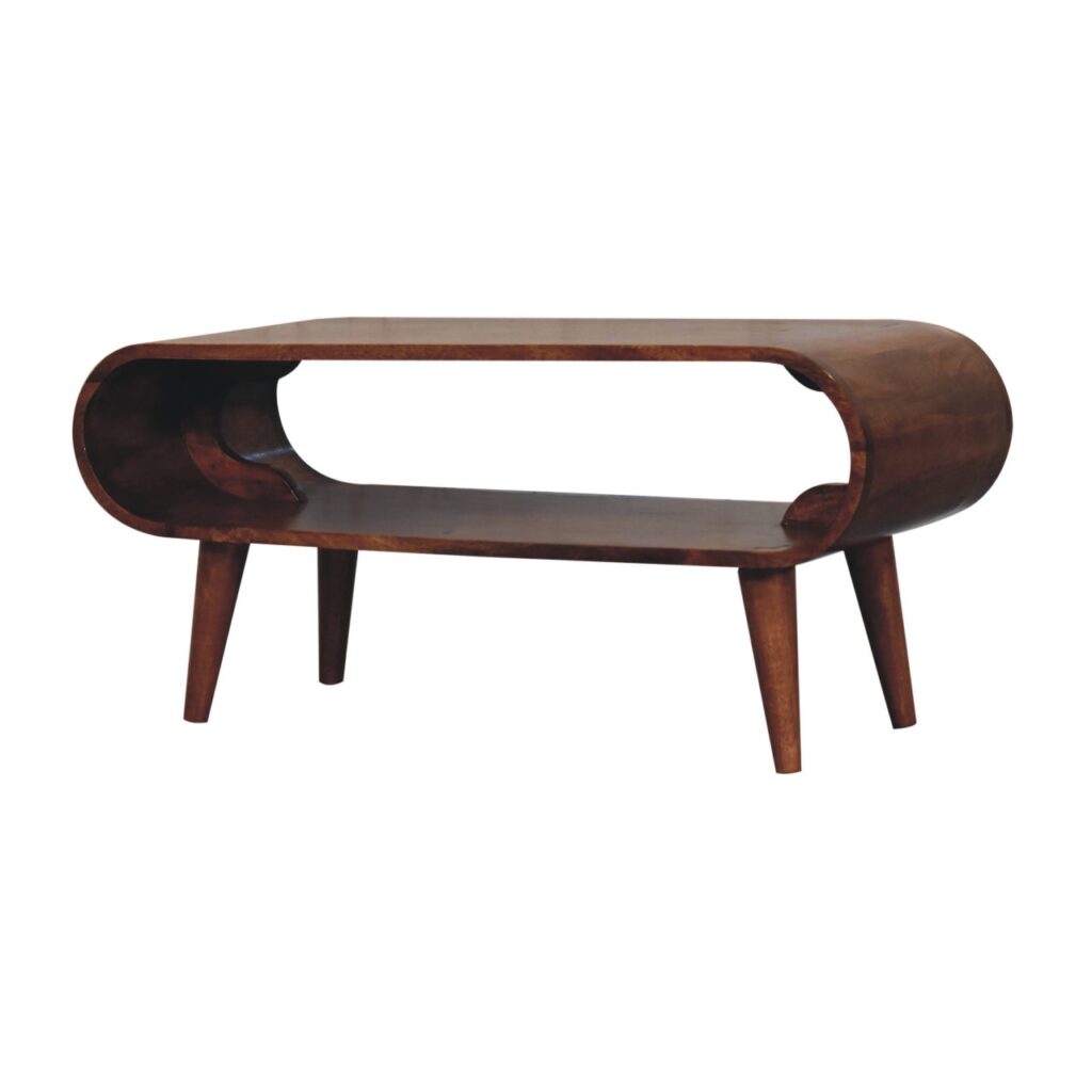 Amaya Nordic Style Honey Caramel Coffee Table - Image 3