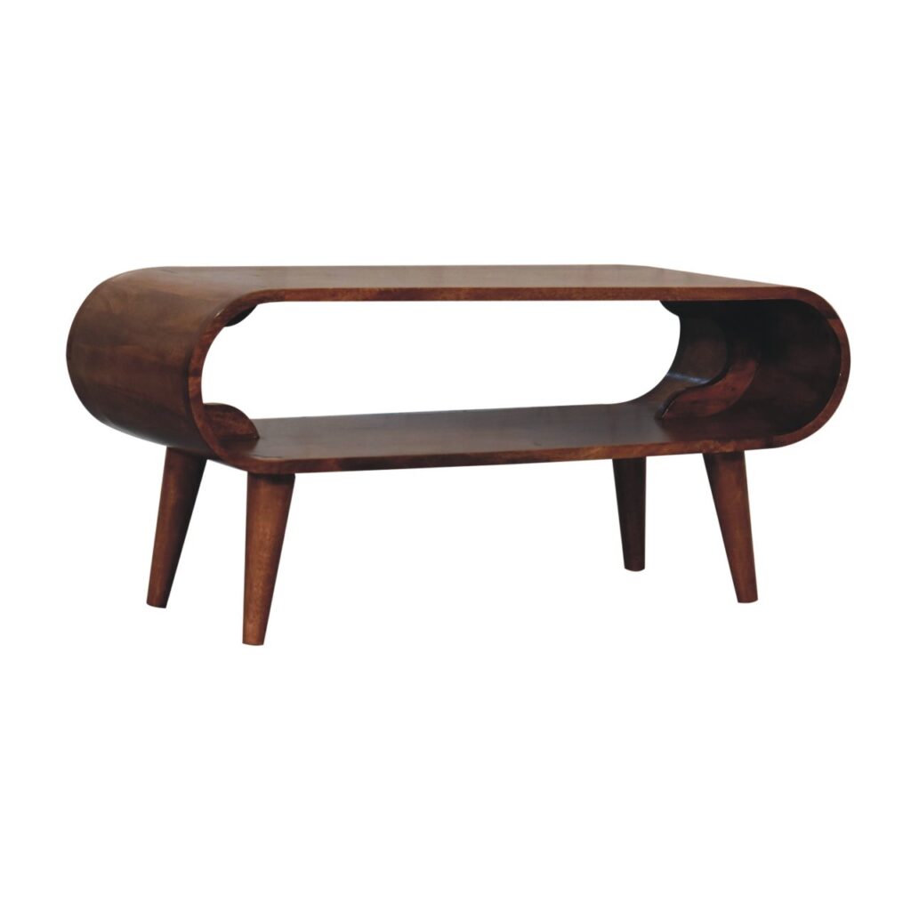 Amaya Nordic Style Honey Caramel Coffee Table - Image 4