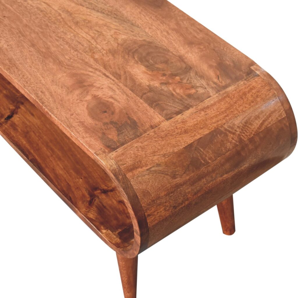 Amaya Nordic Style Honey Caramel Coffee Table - Image 8