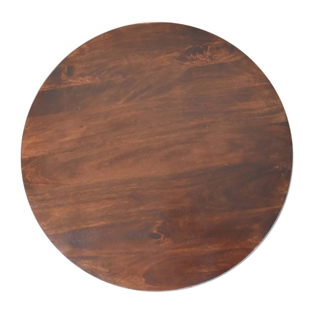 California Walnut Central Table with Ball Feet - Image 6