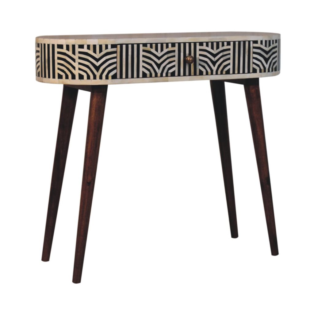 Honey Caramel Edessa Bone Inlay Console Table - Image 2