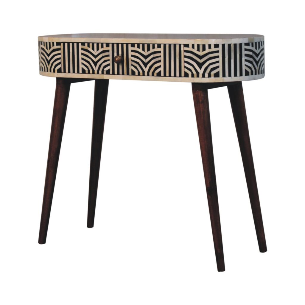 Honey Caramel Edessa Bone Inlay Console Table - Image 3