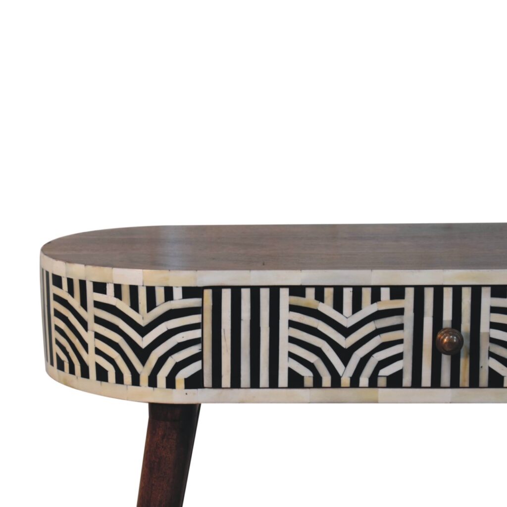 Honey Caramel Edessa Bone Inlay Console Table - Image 4