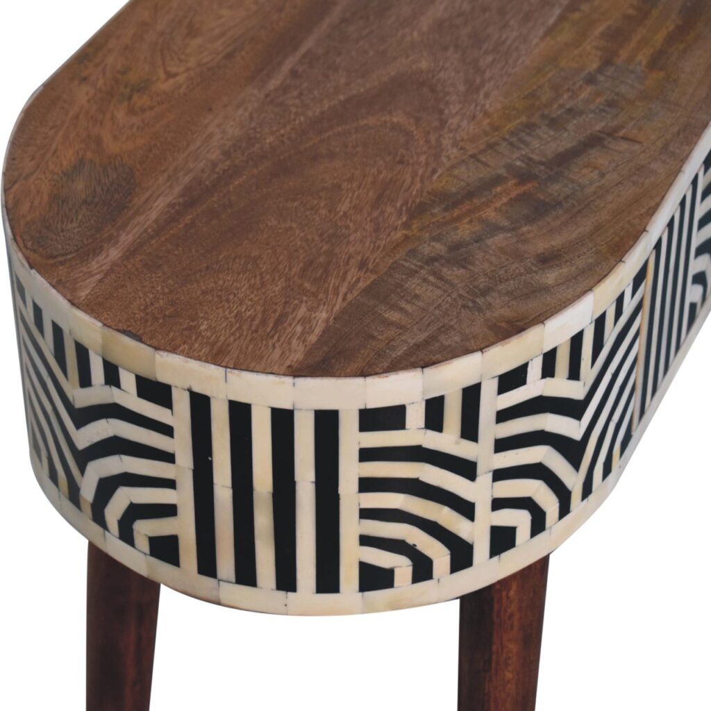 Honey Caramel Edessa Bone Inlay Console Table - Image 6