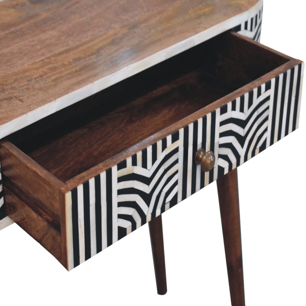 Honey Caramel Edessa Bone Inlay Console Table - Image 5