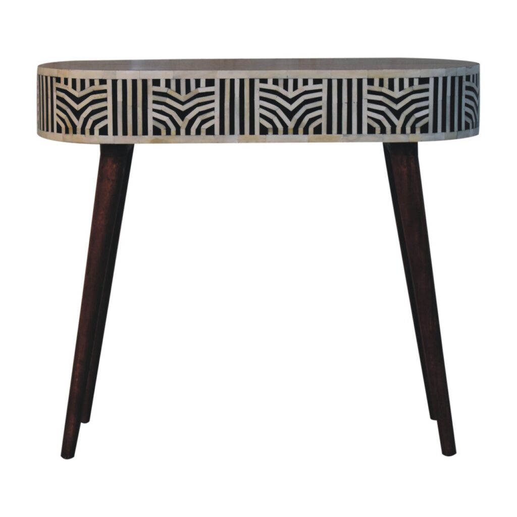 Honey Caramel Edessa Bone Inlay Console Table - Image 9