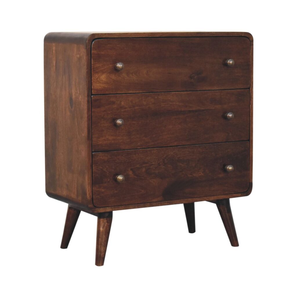 Curved California Walnut Chest - Image 2