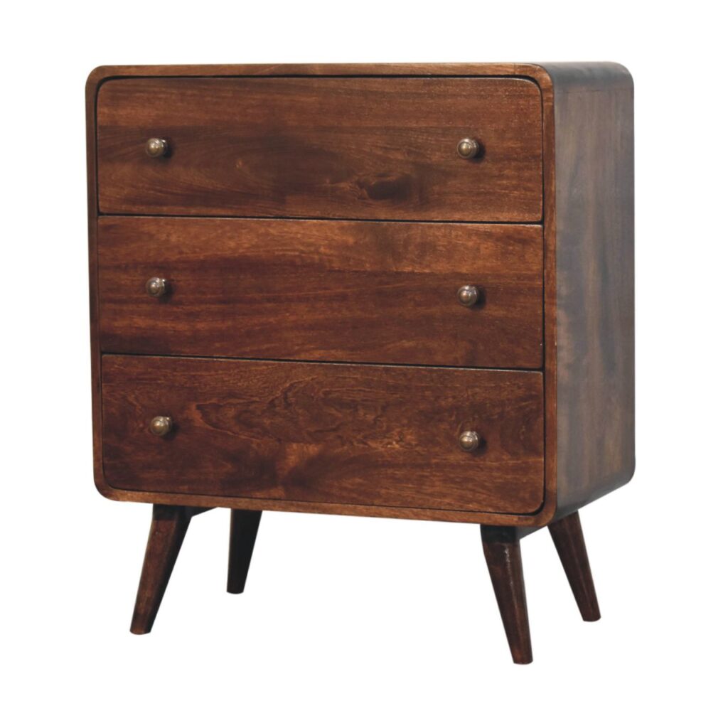 Curved California Walnut Chest - Image 3