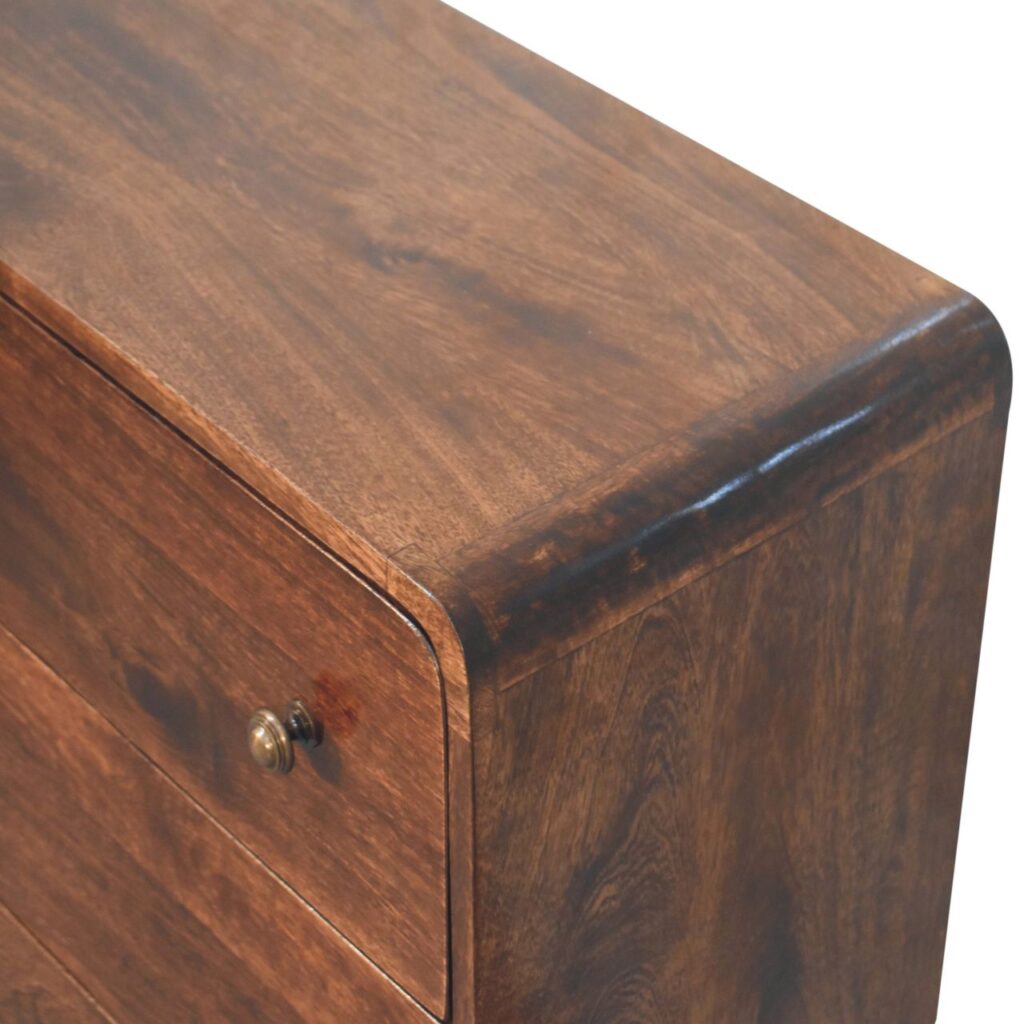 Curved California Walnut Chest - Image 5