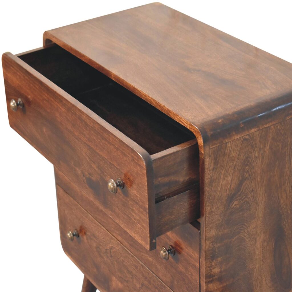 Curved California Walnut Chest - Image 6