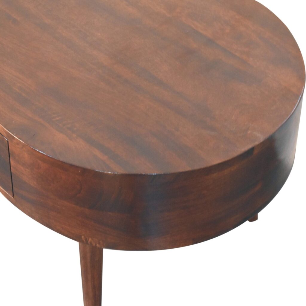 California Walnut Rounded Coffee Table - Image 6