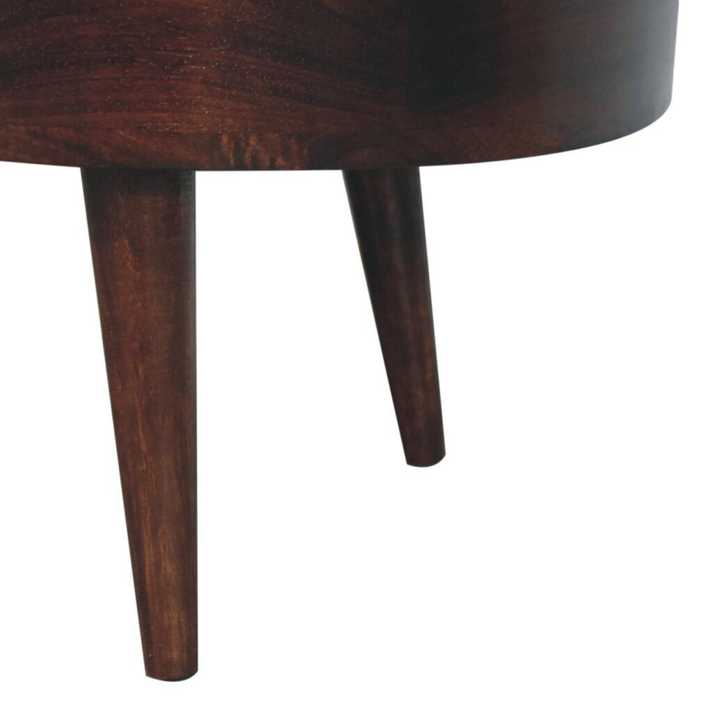 California Walnut Rounded Coffee Table - Image 7