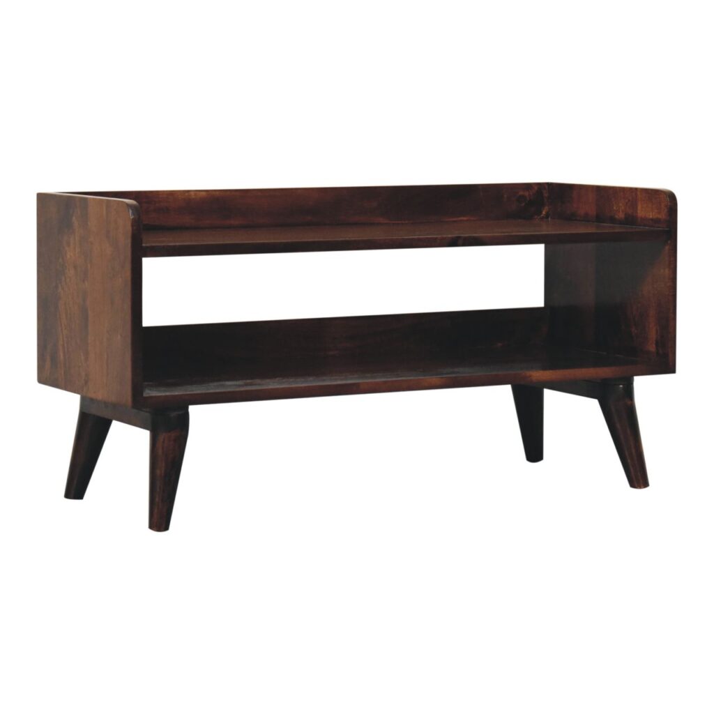 California Walnut Nordic Storage Bench - Image 3