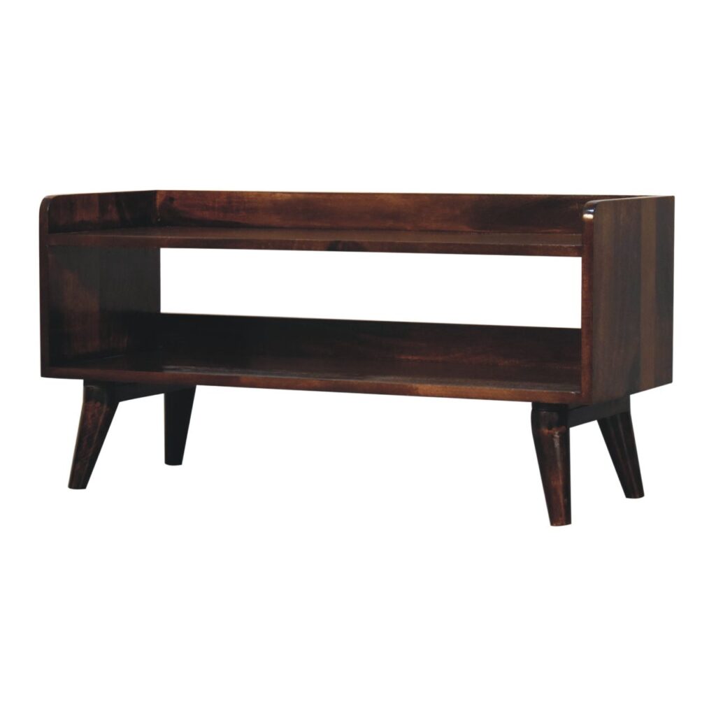 California Walnut Nordic Storage Bench - Image 4