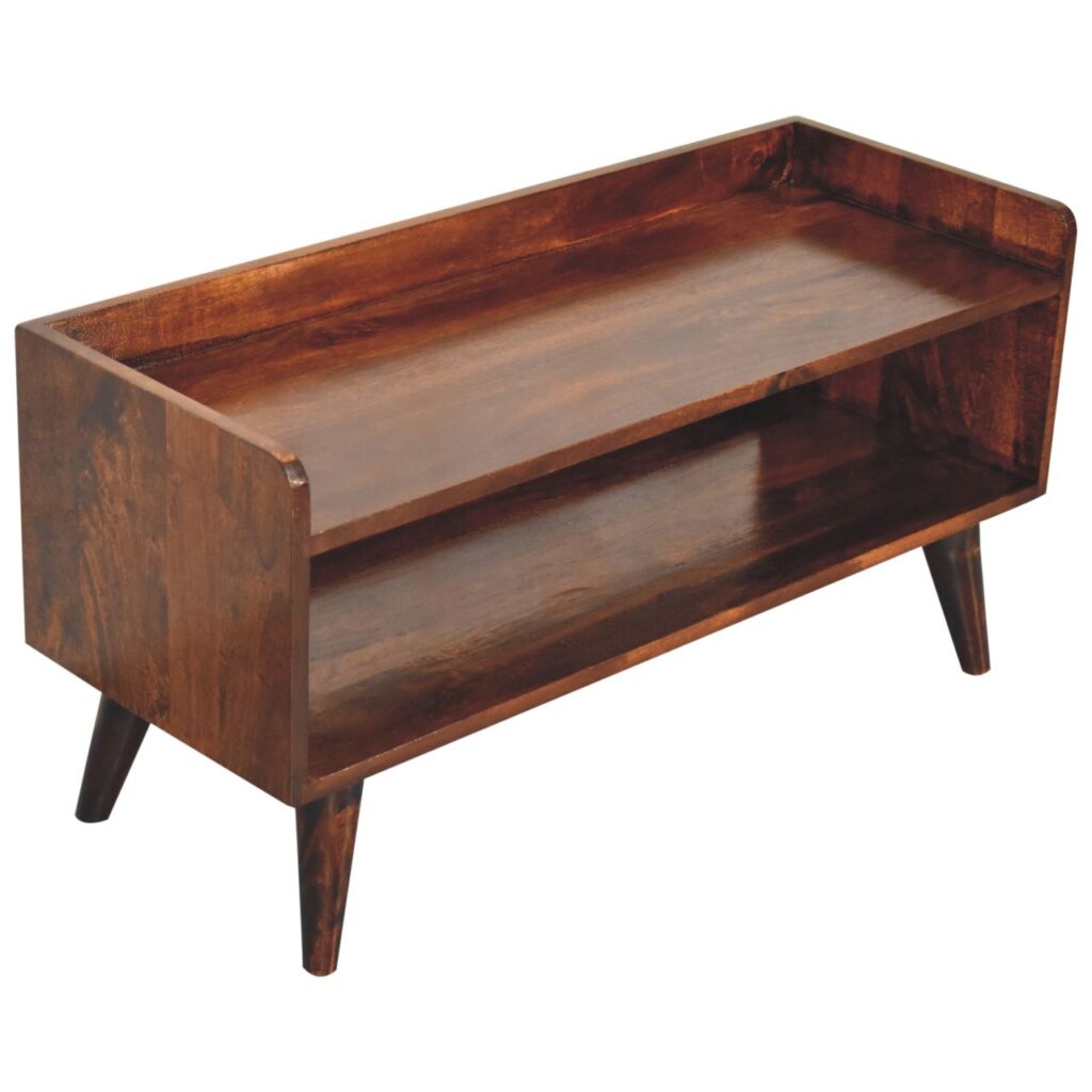 California Walnut Nordic Storage Bench - Image 7