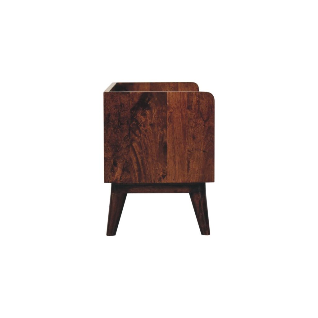 California Walnut Nordic Storage Bench - Image 9