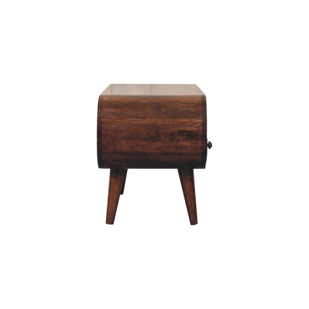 California Walnut Circular TV Stand - Image 9