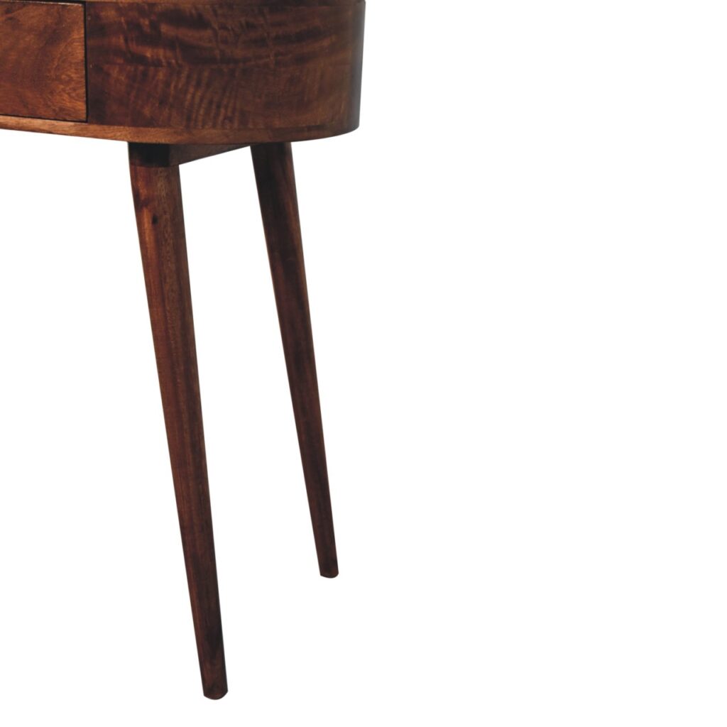 California Walnut Rounded Small Console Table - Image 8