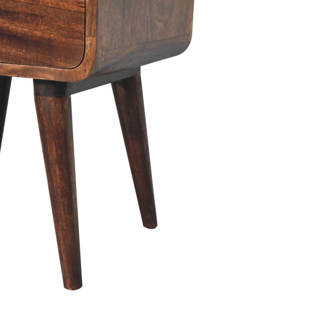 Curved California Walnut Bedside - Image 3