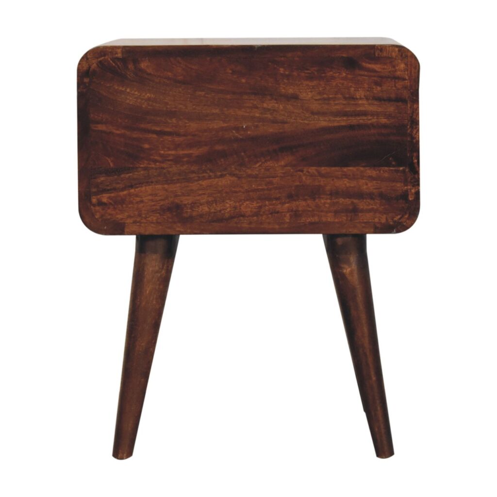 Curved California Walnut Bedside - Image 9