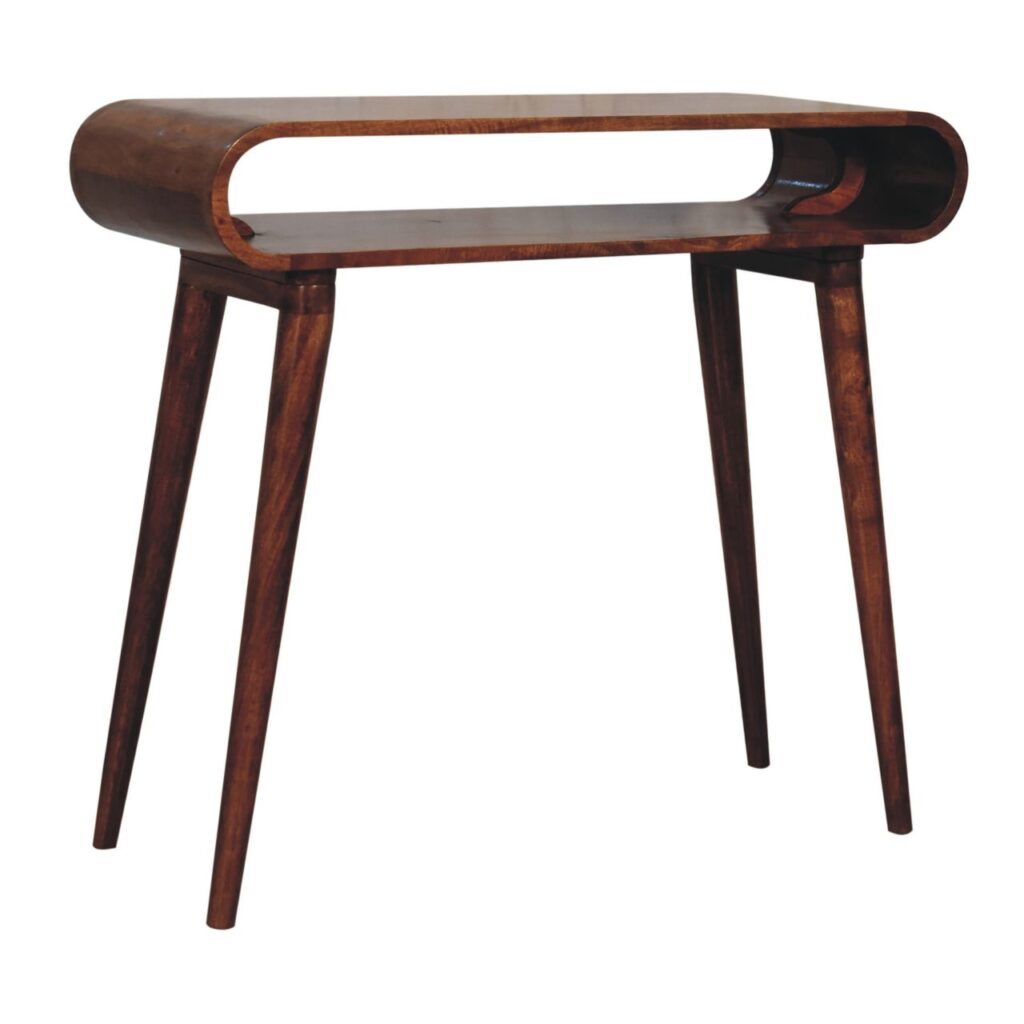 Amaya Honey Caramel Nordic Style Console Table - Image 4