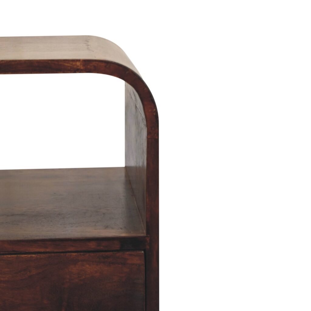 California Walnut Curved Edge Bedside - Image 5