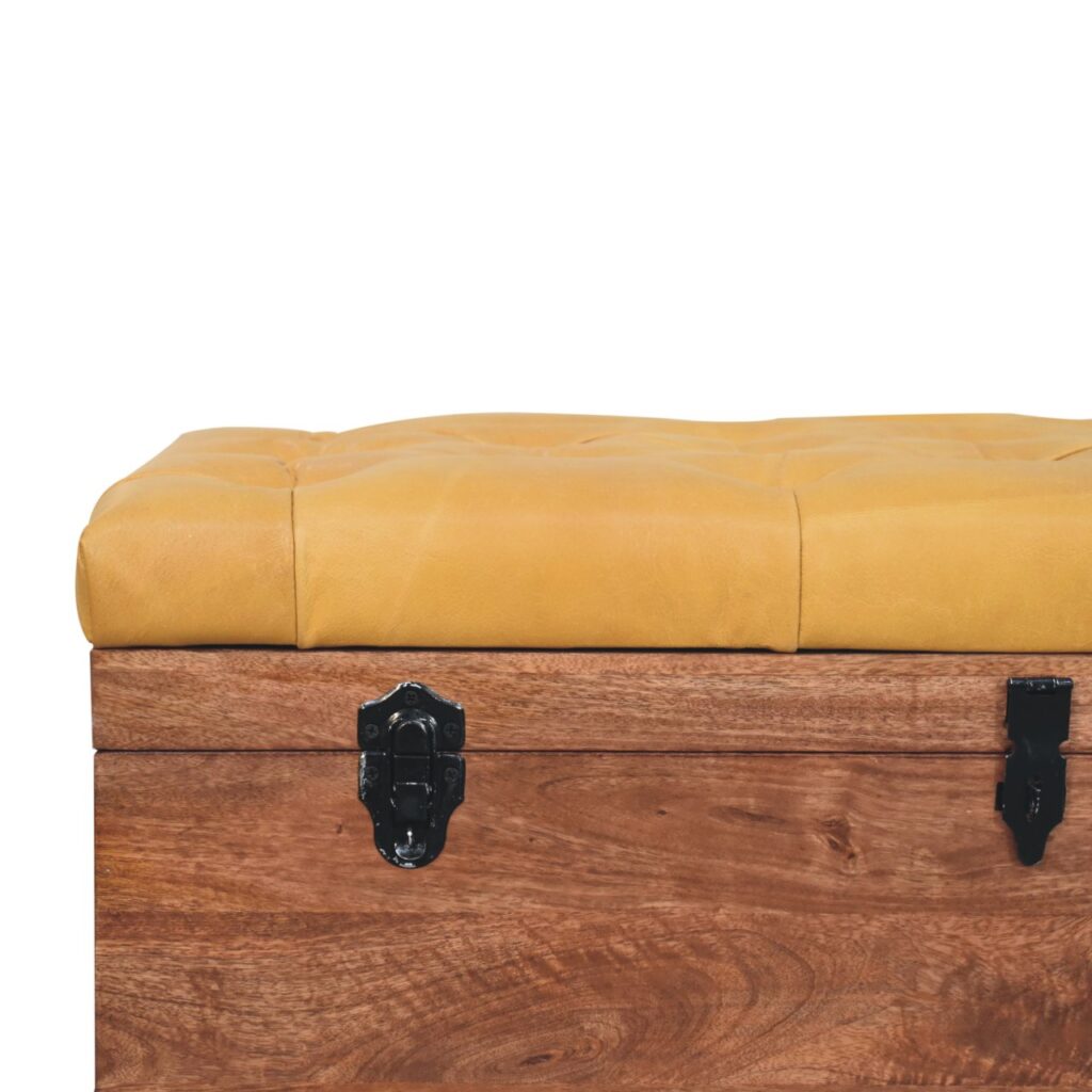 Buffalo Hide Honey Caramel Storage Trunk - Image 5