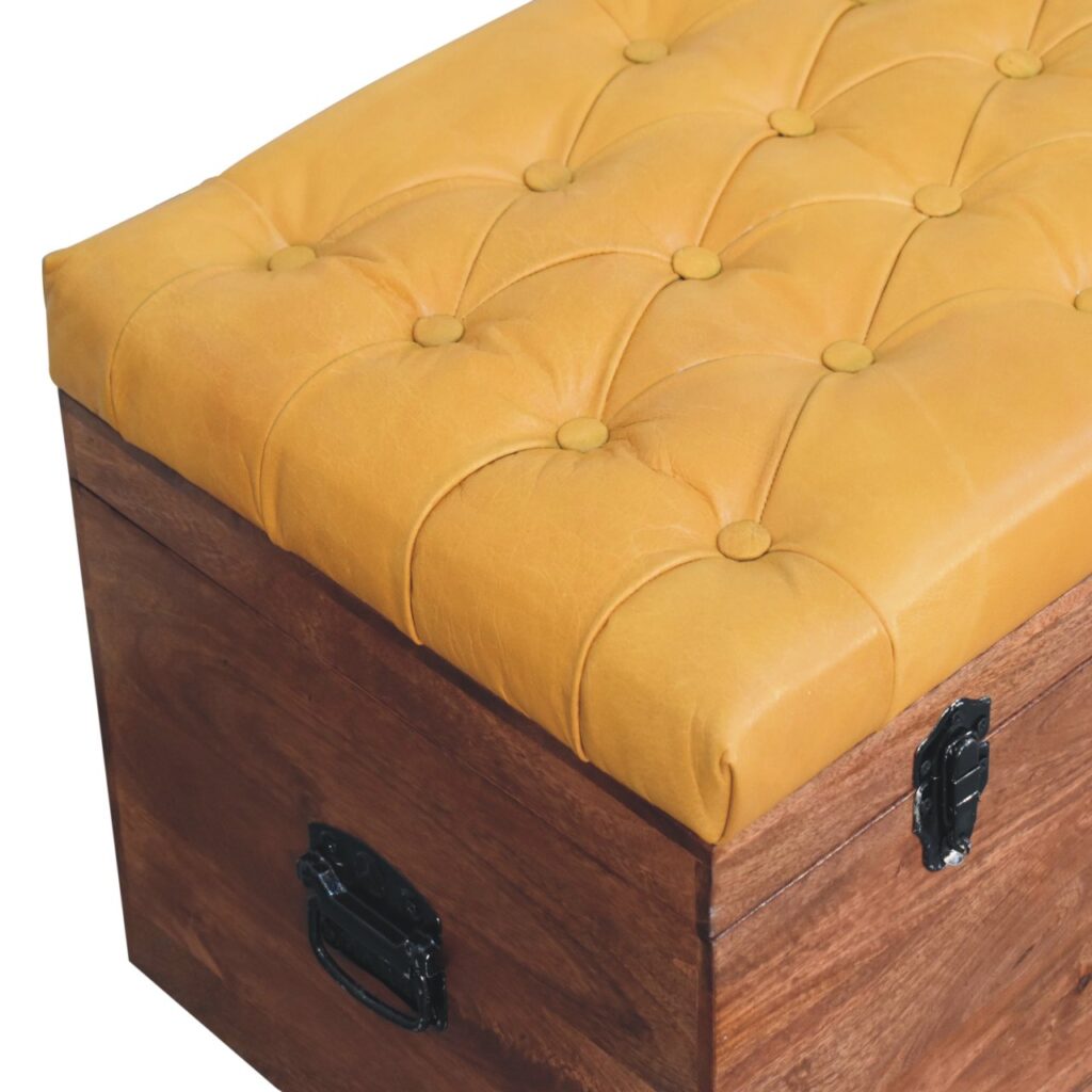 Buffalo Hide Honey Caramel Storage Trunk - Image 6