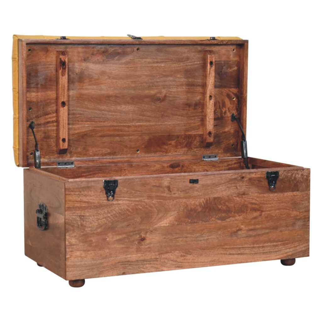 Buffalo Hide Honey Caramel Storage Trunk - Image 8