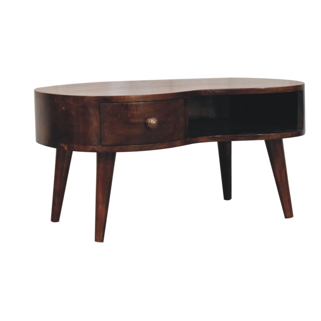 California Walnut Wave Coffee Table - Image 3