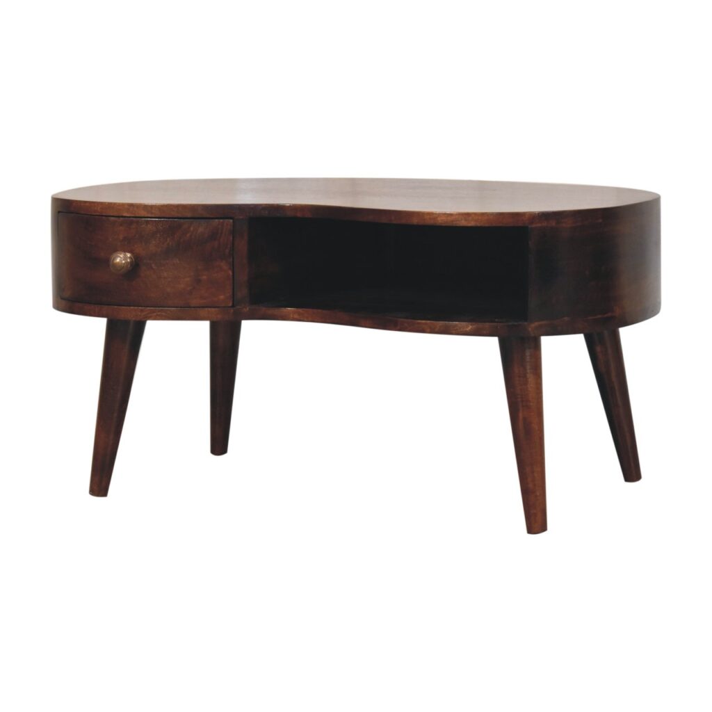 California Walnut Wave Coffee Table - Image 4