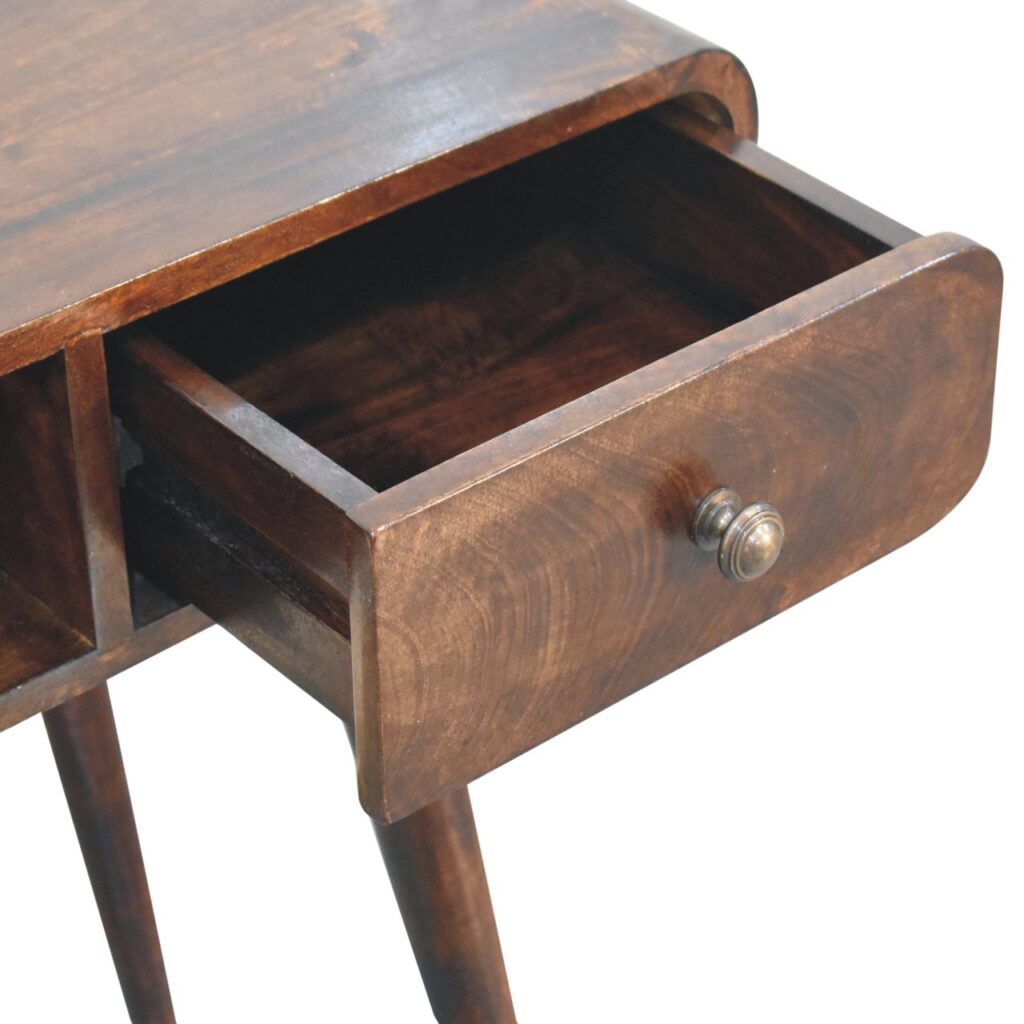 Curved California Walnut Writing Desk - Image 7