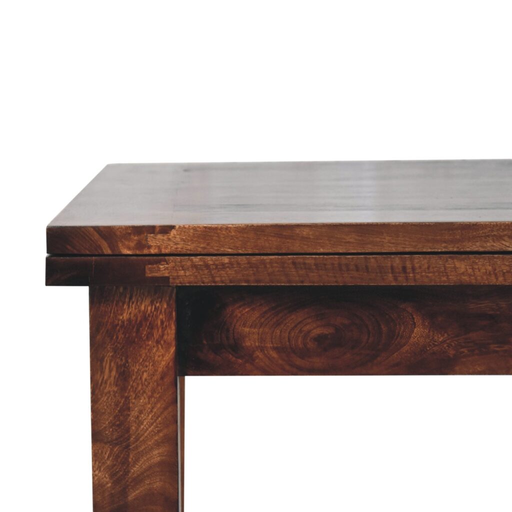 California Walnut Extendable Butterfly Dining Table - Image 4