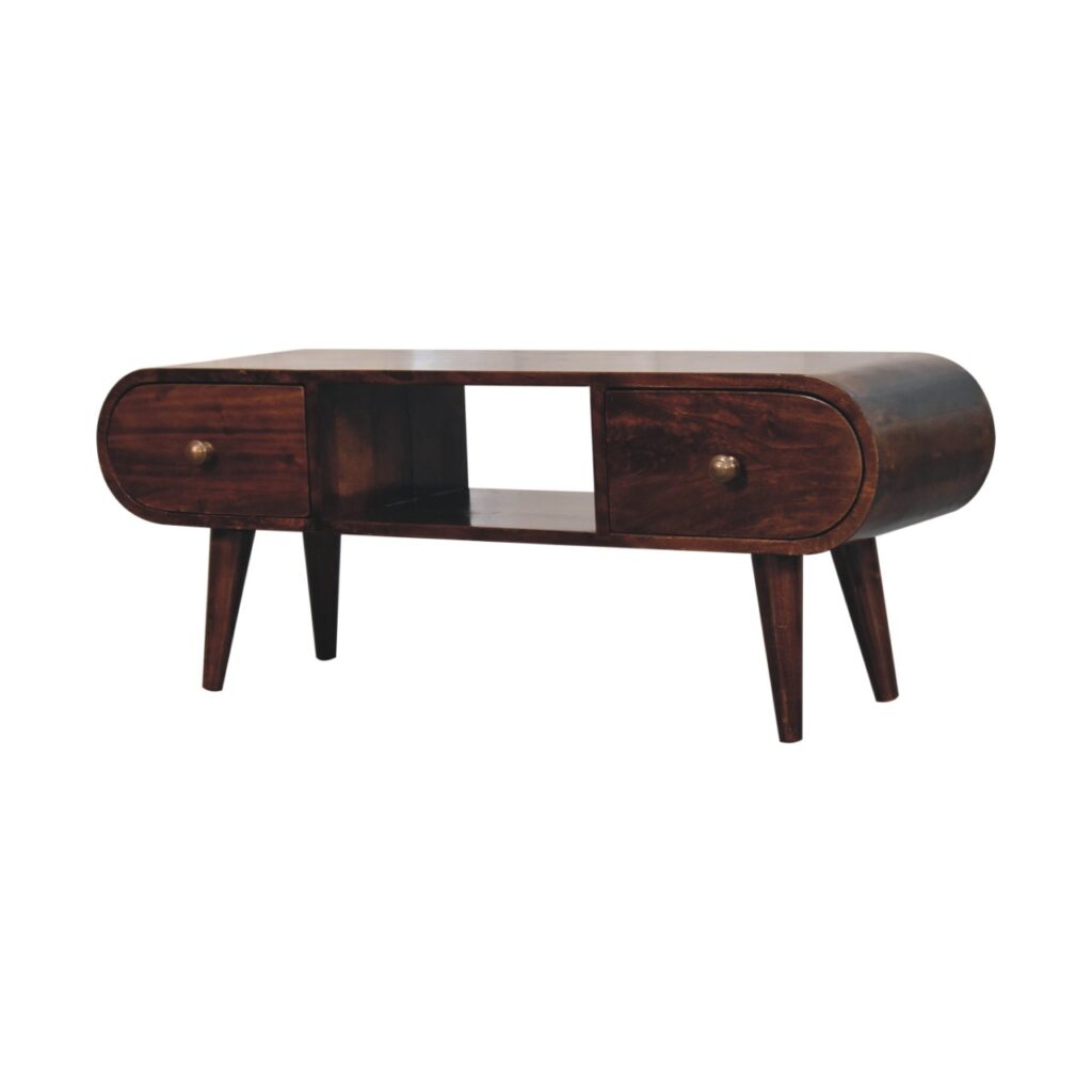 California Walnut Circular TV Unit - Image 4