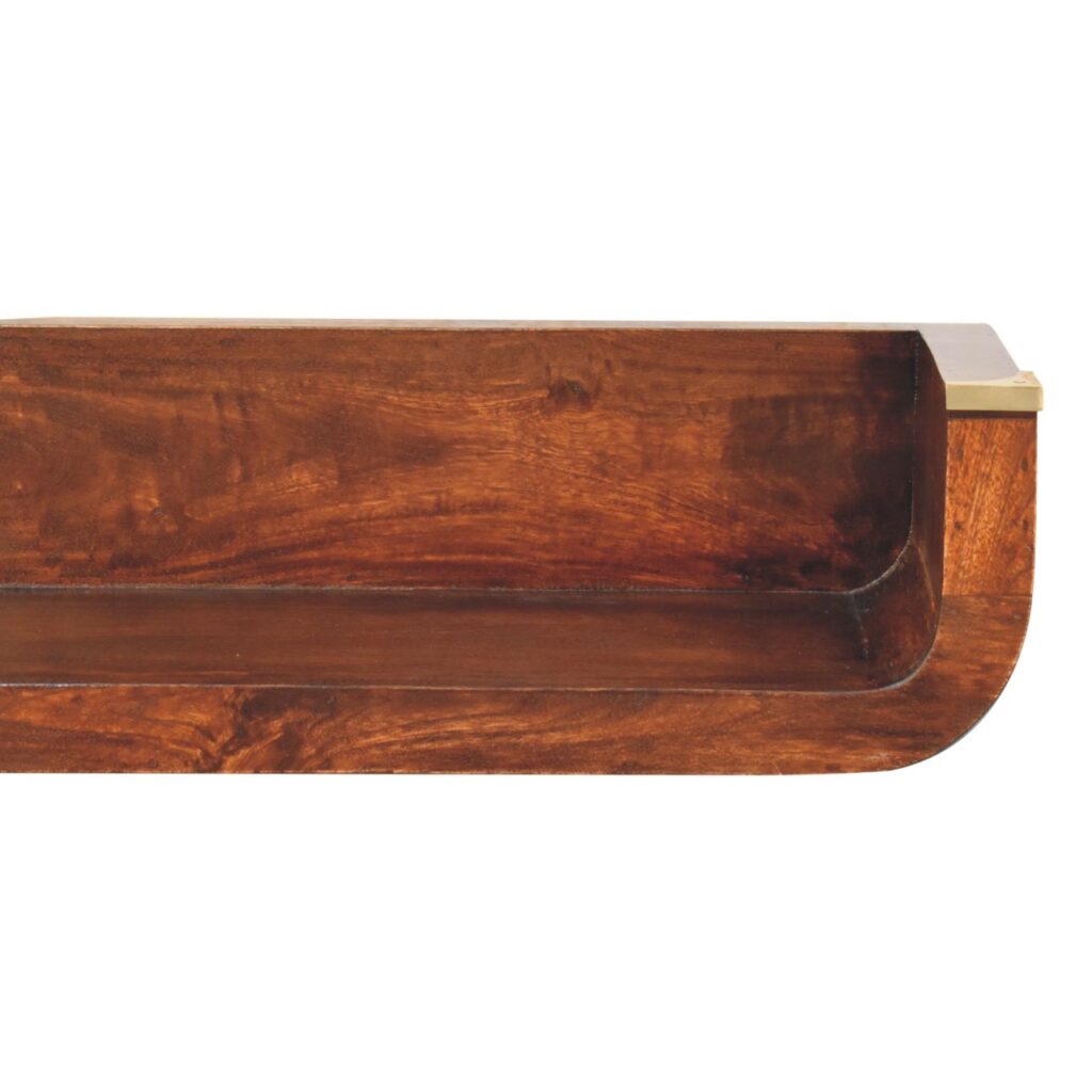 Indira California Walnut Floating Console Table - Image 4