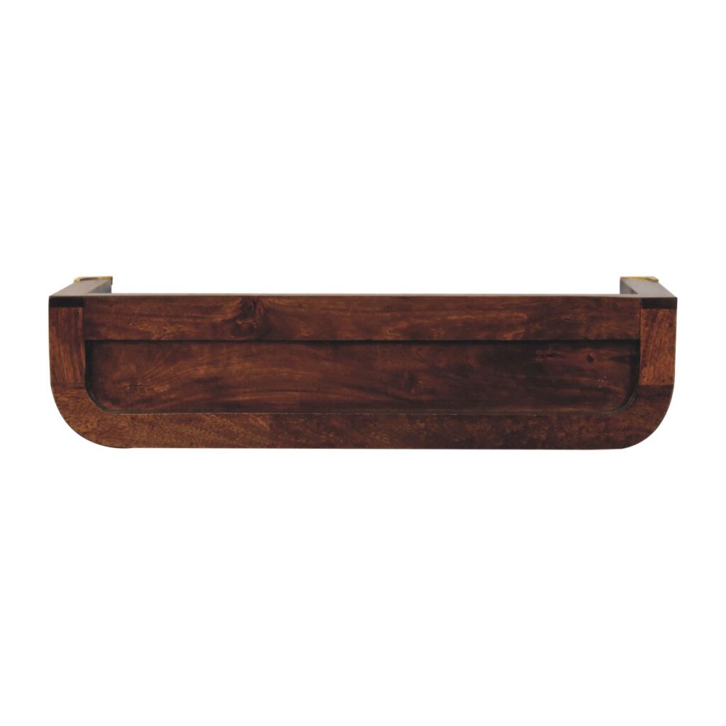 Indira California Walnut Floating Console Table - Image 8