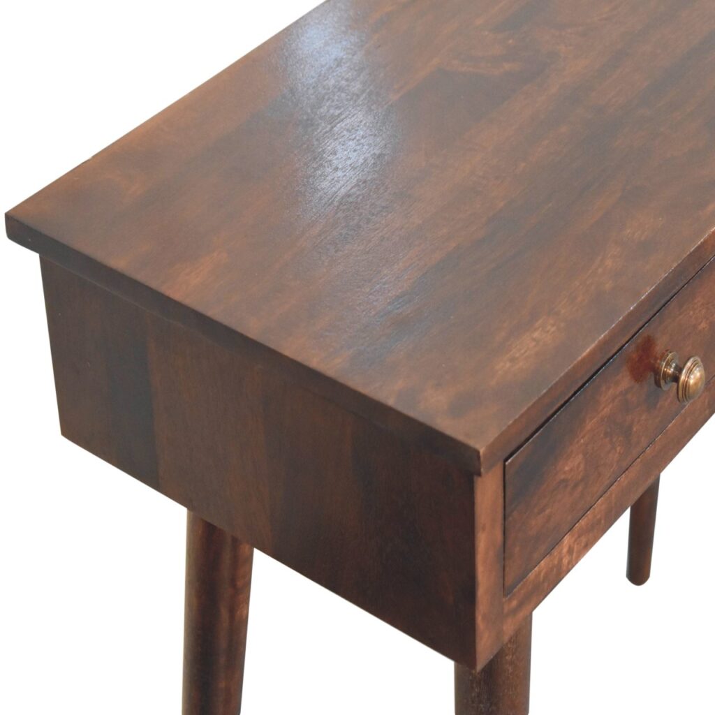 California Walnut Hallway 2 Drawer Console Table - Image 4