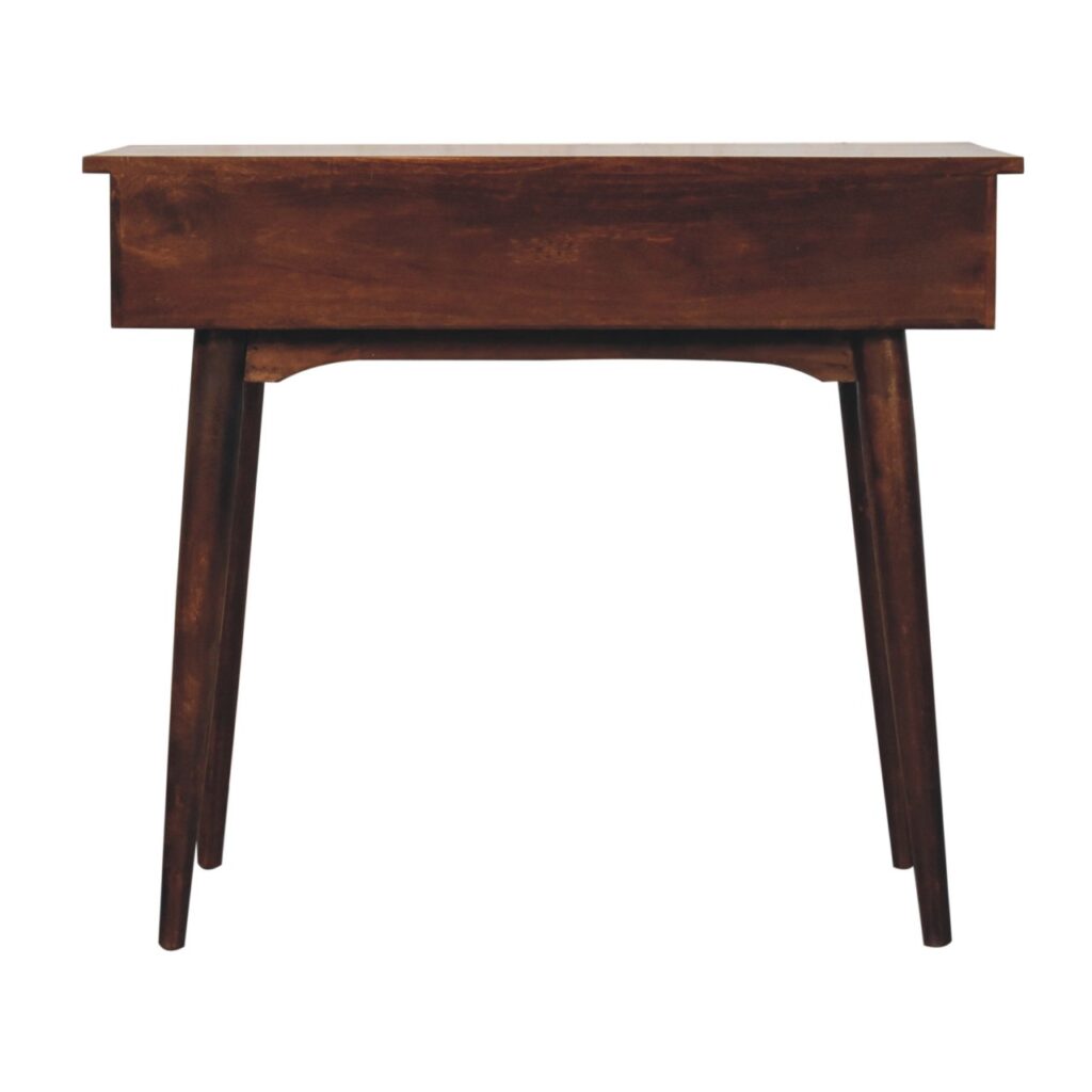 California Walnut Hallway 2 Drawer Console Table - Image 8