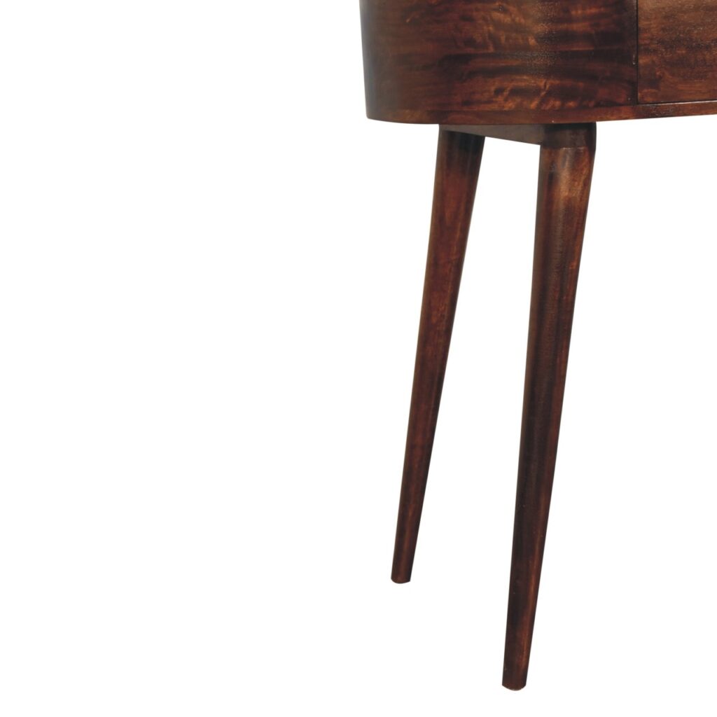 Honey Caramel Rounded Small Console Table - Image 7