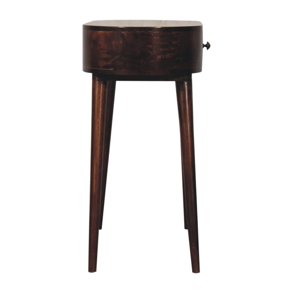 Honey Caramel Rounded Small Console Table - Image 8